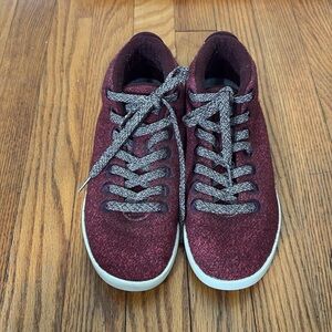Allbirds Women's Wool Piper Mids highlights Red burgundy size 7 casual
